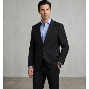 Hugo Boss Mens Black Travel Slim Fit Suit 42R Blazer | 36x30 Pants | 16 Shirt